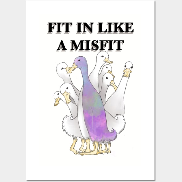 Fit in like a Misfit Wall Art by ArtistAnnieK